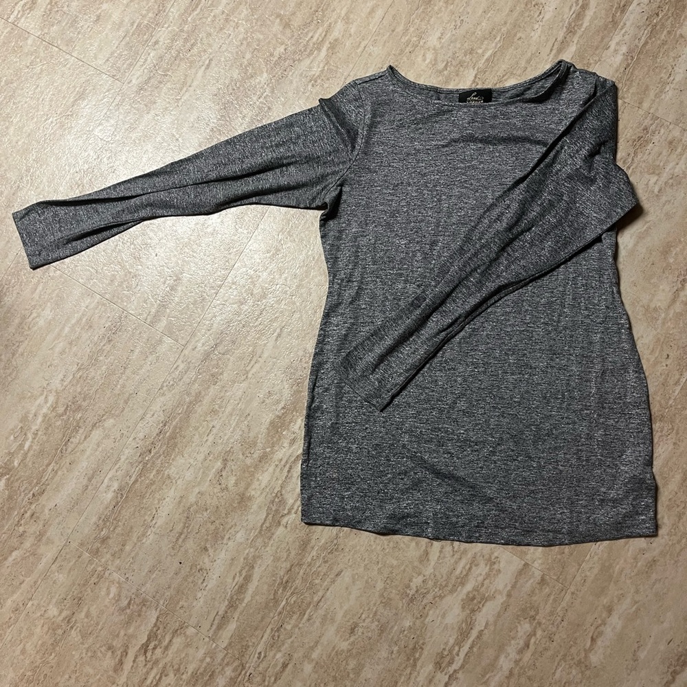 Maternity - Shimmery Grey Long Sleeve